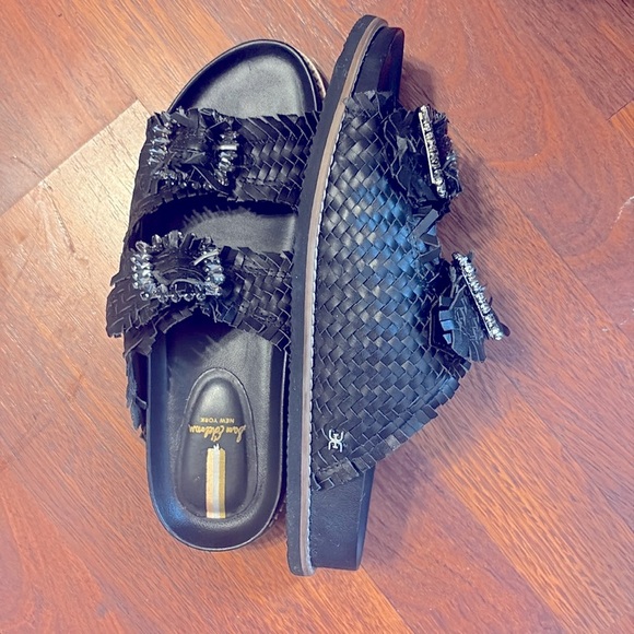 So CUTE Sam and Libby Bling black  sandels leather upper, lower and silver bling - Picture 14 of 15